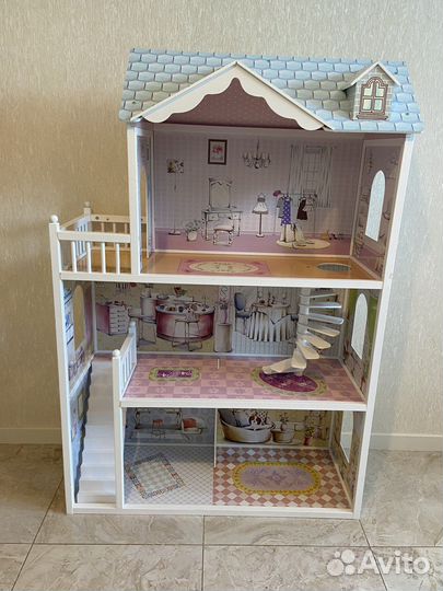 Кукольный домик для барби с мебелью