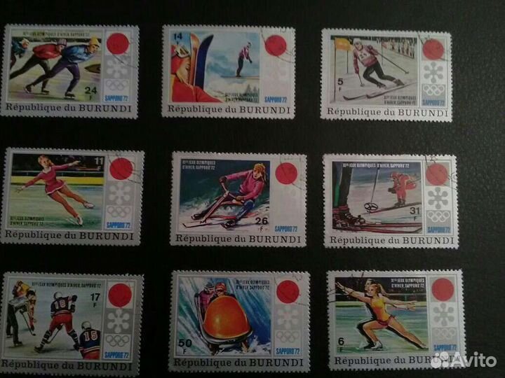 Марки на тему олимпийских игр и пр