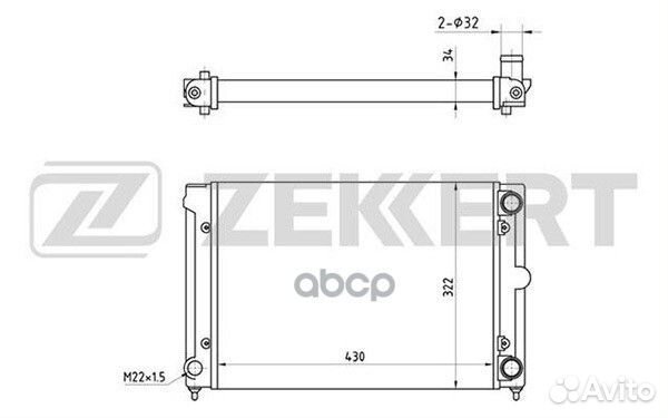 Радиатор охл. дв. VW Passat III IV 88- mk-1032