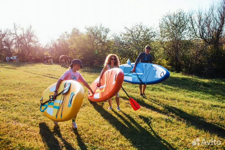 Весло для сапборда SUP face Basic, синий