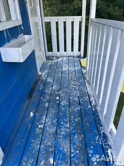 Детский уличный домик площадка с горкой