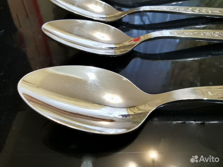 Мельхиоровые чайные ложки СССР 6 шт