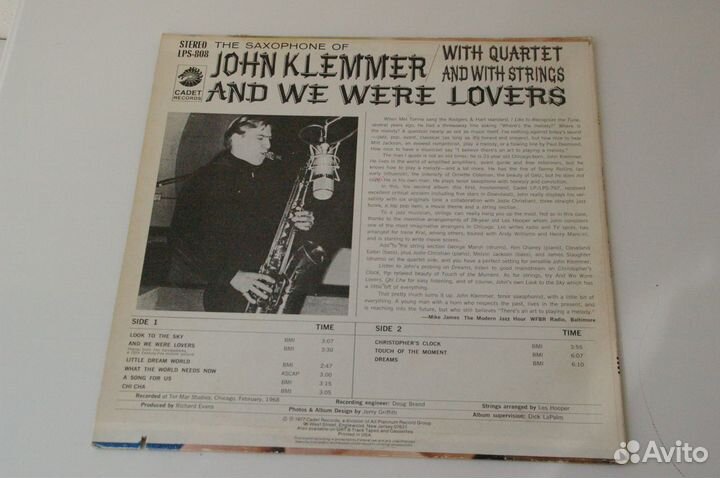 Пластинка John Klemmer And We Were Lovers USA EX