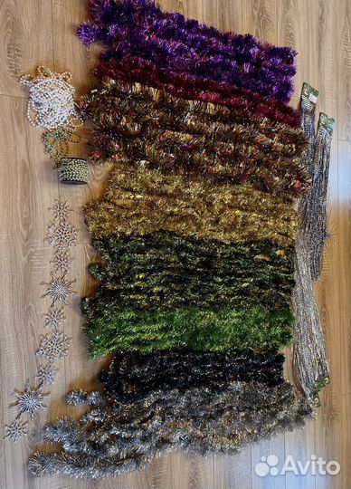 Новогодние украшения большим пакетом б/у