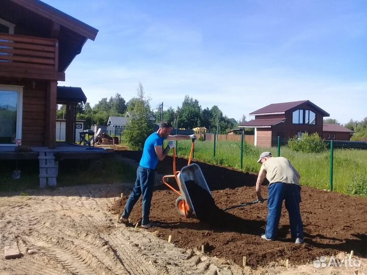 Разнорабочие. Подсобники на копку. Уборка участка
