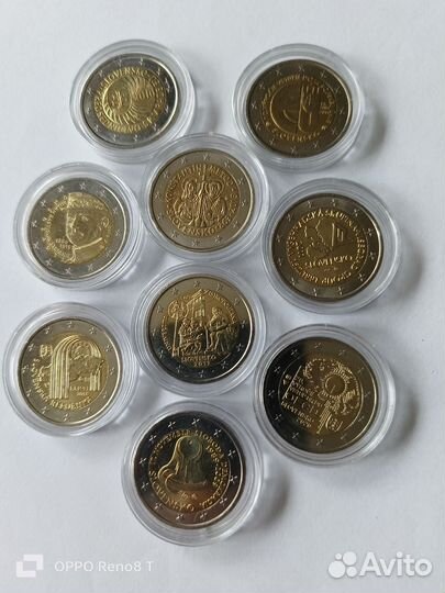 Монеты 2 евро Словении и Словакии