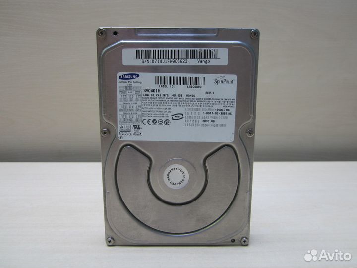 HDD Samsung SV0401H (40GB) IDE рабочий №42
