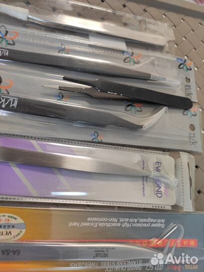 Пинцет для наращивания ресниц 6 шт