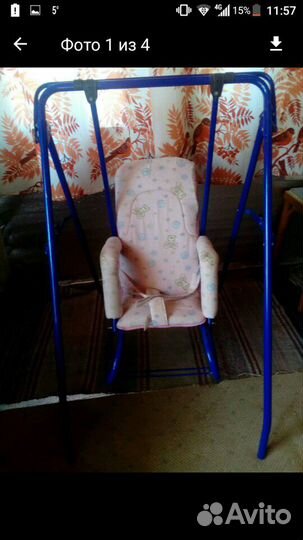 Столик для кормления, качелька