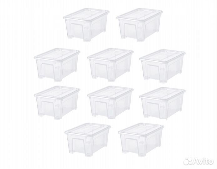 Контейнеры с крышкой икеа самла (новые), 5л 10шт