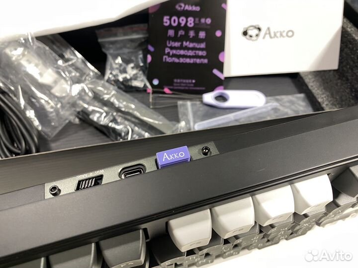 Новая Клавиатура Akko 5098B Ru Black&Silver