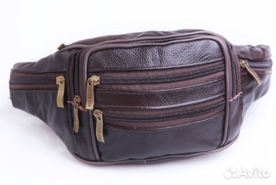 Сумка на пояс мужская кожаная