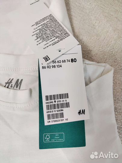 Новые футболки H&M 80 86 р