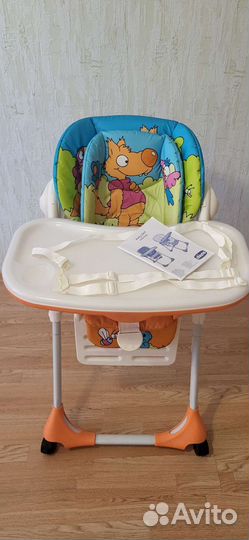 Стульчик для кормления chicco polly 2 в 1