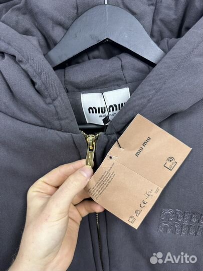 Бомбер куртка miu miu oversize