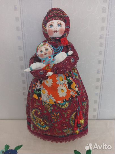 Русская народная кукла Мамушка с доченькой