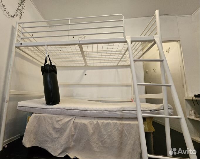 Кровать чердак металлическая IKEA бу