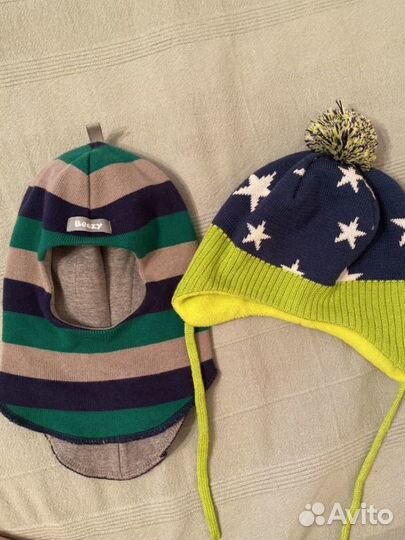 Шапка шлем и на завязках 44-46