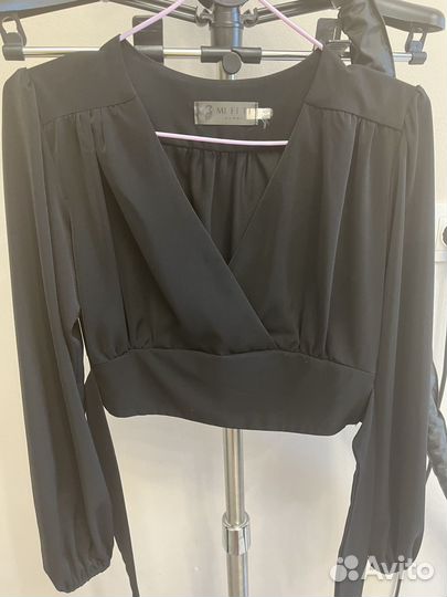 Блузка женская на запах с завязками