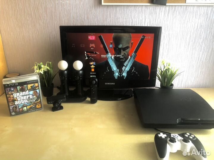 Sony playstation 3 slim Прошитая Мегакомплект