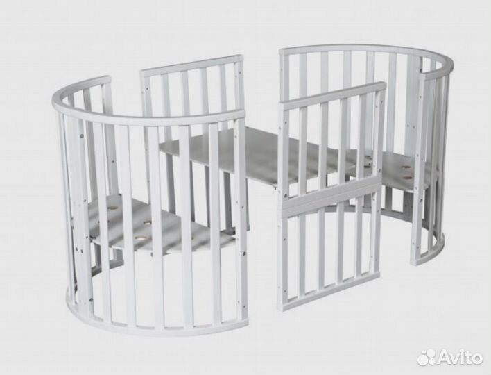 Детская кроватка с маятником круглая, овальная