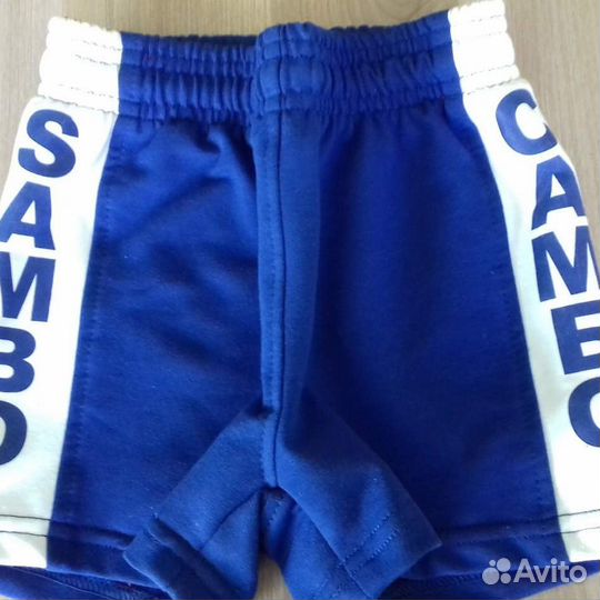 Шорты для самбо (хлопок 95), (синие, красные)