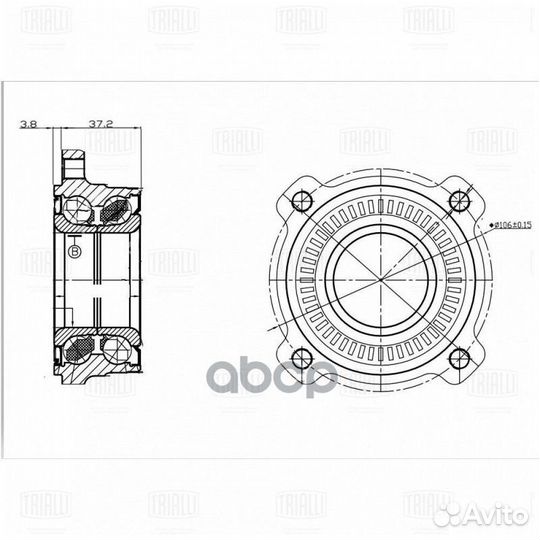 Ступица для а/м BMW 5 (E39) (95) (задн. с подш
