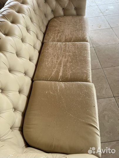 Офисный кожаный диван бу