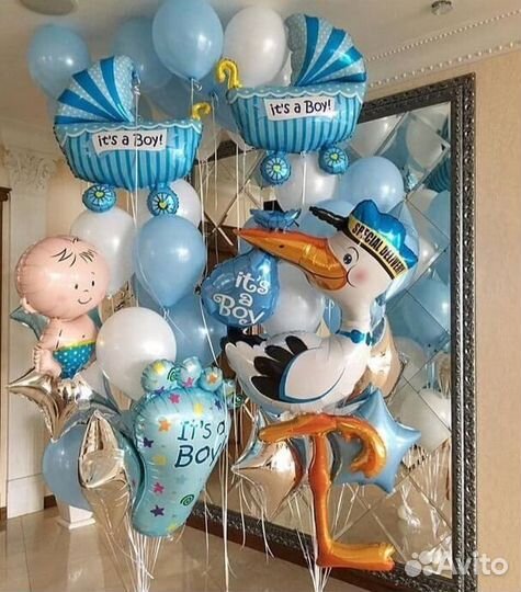 Воздушные шары на выписку из роддома