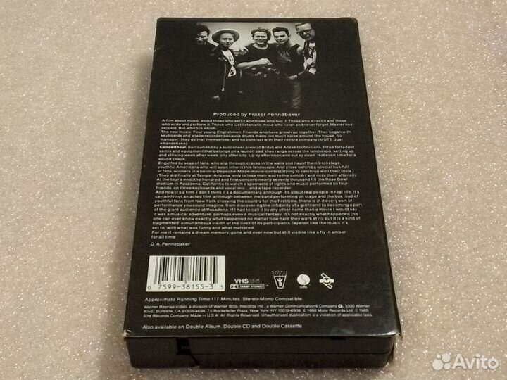 В/к VHS Hi-fi Dolby Stereo USA Depeche Mode 101