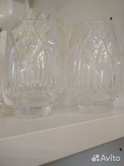 Хрустальные бокалы,подсвечник