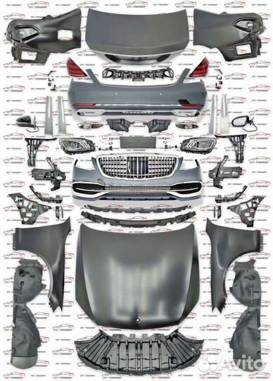 Комплект переделки Mercedes S-class w221 в w222