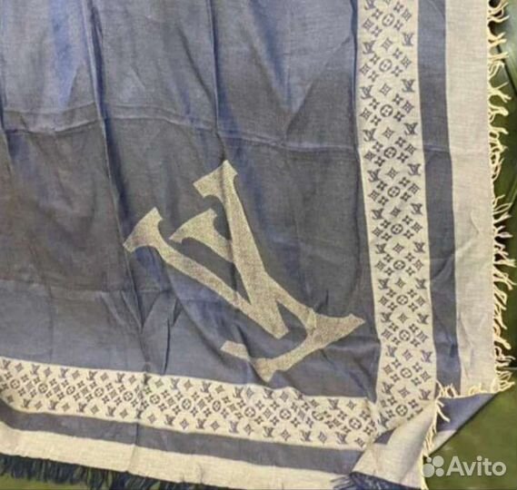 Платок хлопок с шелклм 135см lv италия