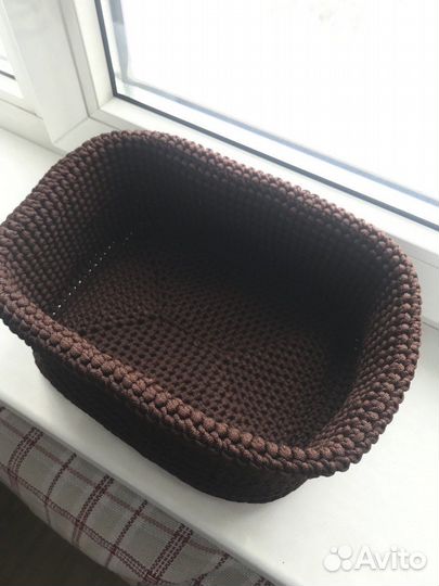 Вязаная корзина в стиле IKEA