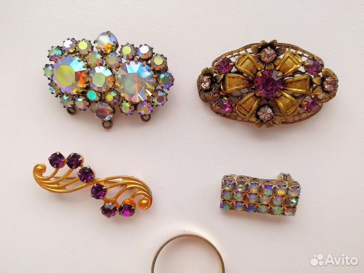 Брошь Аврора Бореалис Чехословакия, винтаж