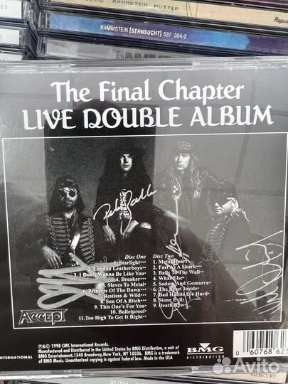 Музыкальные cd диски Accept Final Chapter
