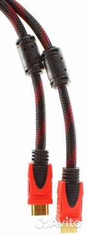 Кабель hdmi - hdmi 3 м. gold V1.4 в оплетке, с фил