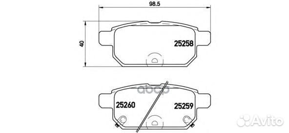 Колодки тормозные дисковые зад P79029 Brembo