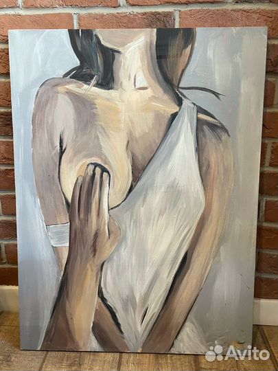 Картина для лофт дизайна, обнаженная девушка