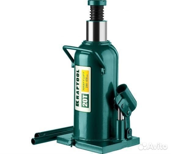Домкрат бутылочный Kraftool 20т, 244-449мм