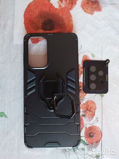 Чехол и защитное стекло фронт камер на Samsung a73