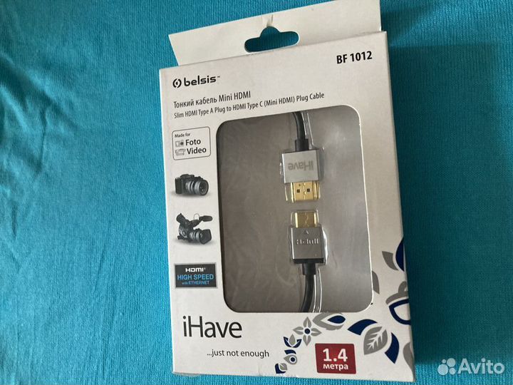 Кабели Hdmi- Hdmi mini - 1м: 1,4м: 1,8м