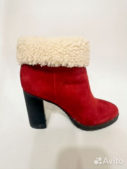 Ботильоны зимние натуральная замша