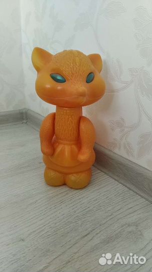 Игрушка лиса пластик СССР