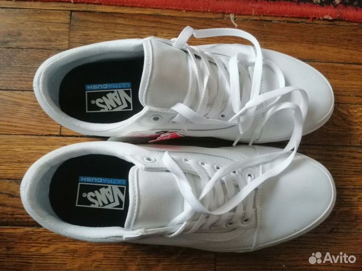 Vans, old scool, оригинал, белые, 44,5 русский