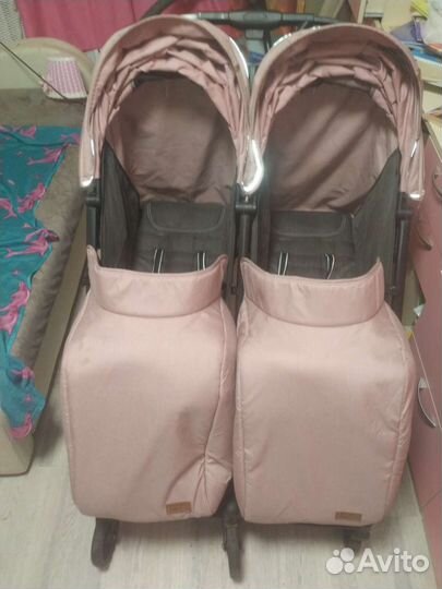 Прогулочная коляска для двойни бу