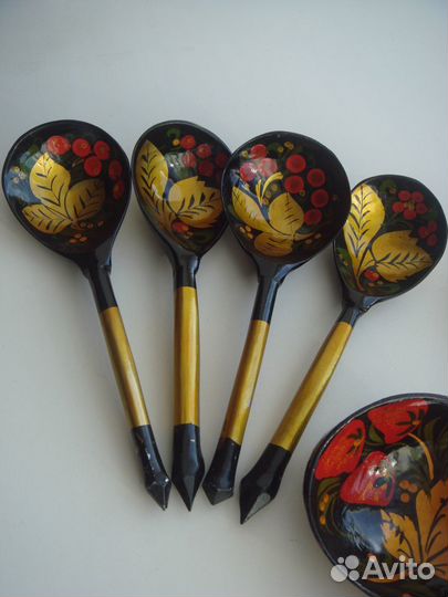 Набор расписных деревянных ложек. СССР
