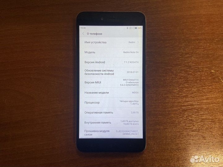 Xiaomi Redmi Note 5A, 2/16 ГБ