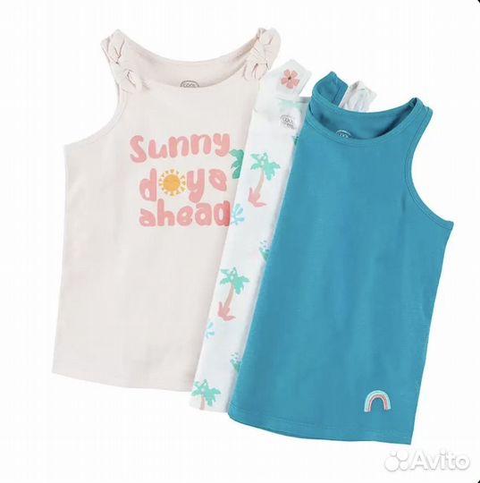 Комплект летних маек для девочки 128 Cool club