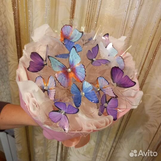 Букет, букет из бабочек, букет из конфет